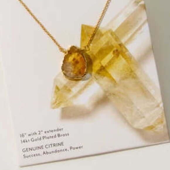 Earth, Wind and Fire Citrine Necklace - Picture 2 of 2